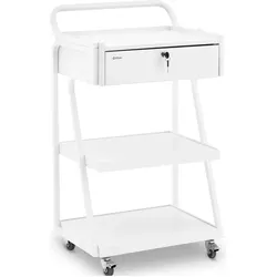 Physa, Zubehör Make-up, Kosmetikwagen Arbeitswagen abschliessbare Schublade 3 Ablagen 80 kg weiss
