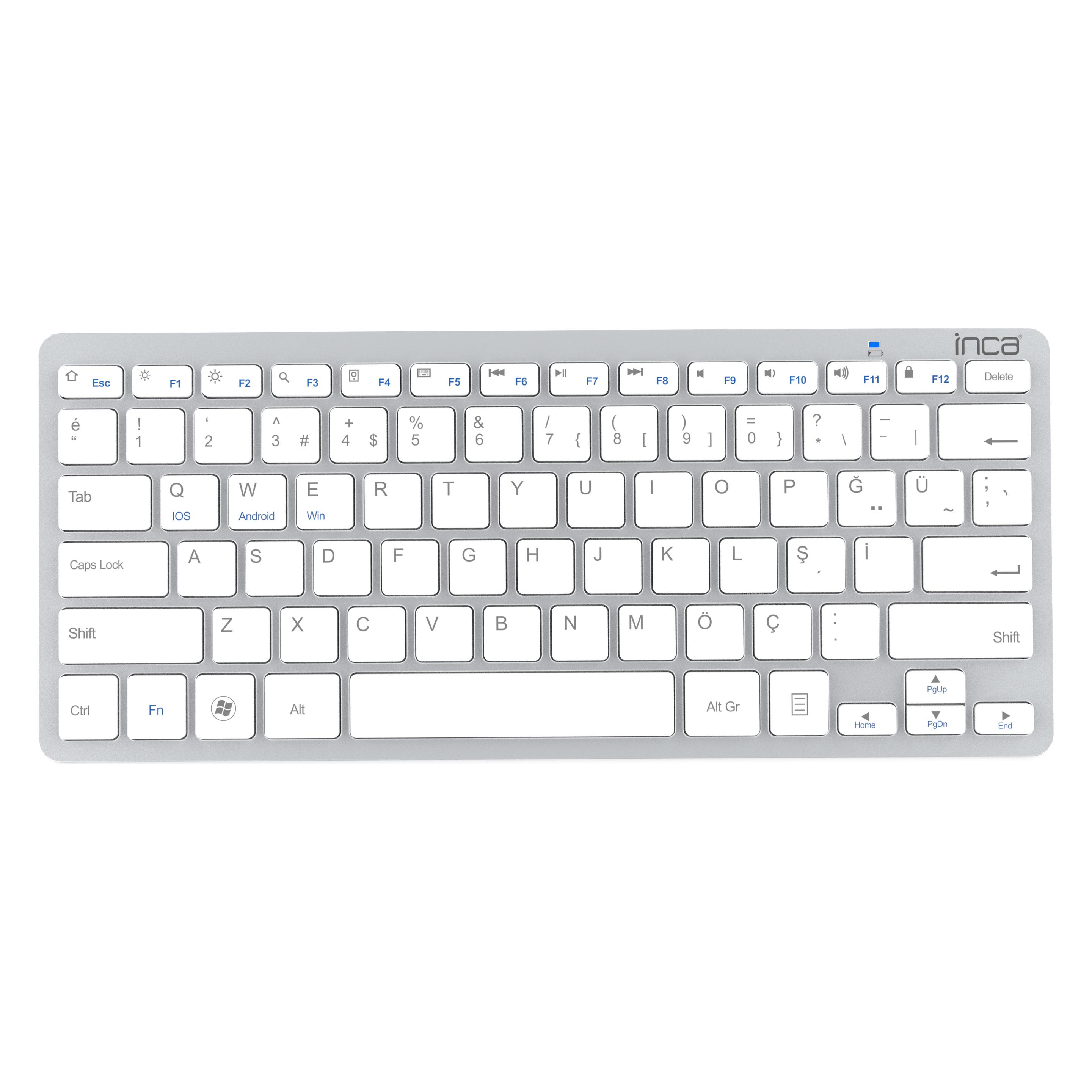 Inca cian technology Tastatur IBK-569BT ultradünn, Bluetooth, Multimedia,SI retail (DE, Kabellos) (IBK-569BT)
