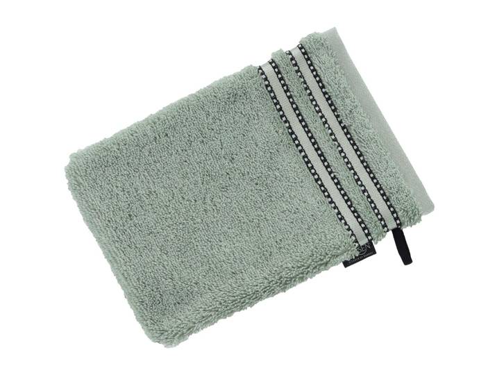 Vossen Waschhandschuh Cult de Luxe Soft Green Baumwolle B 22 T 16 cm - Waschhandschuh