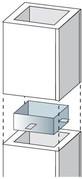 Bertrams Camino-fix Edelstahlverbinder 02EV27 Maße 270/270 mm