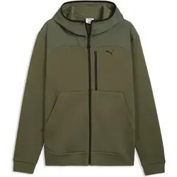 Puma Herren Freizeit / Mode Sommer GJ Kapuzensweats Kapuzensweats lg.Arm He/Uni PUMATECH Material Mix Full-Zip Hoodie DK, Größe XL in Grün Grün