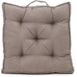 Gözze Boxkissen Darco (gefüllt) taupe 40x40x7 cm