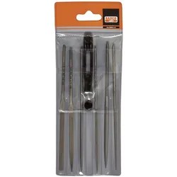 Bahco, Raspel + Feile, Nadelfeilensatz, Halbschlicht, ohne Heft 160 mm - 6-teilig (150 mm)