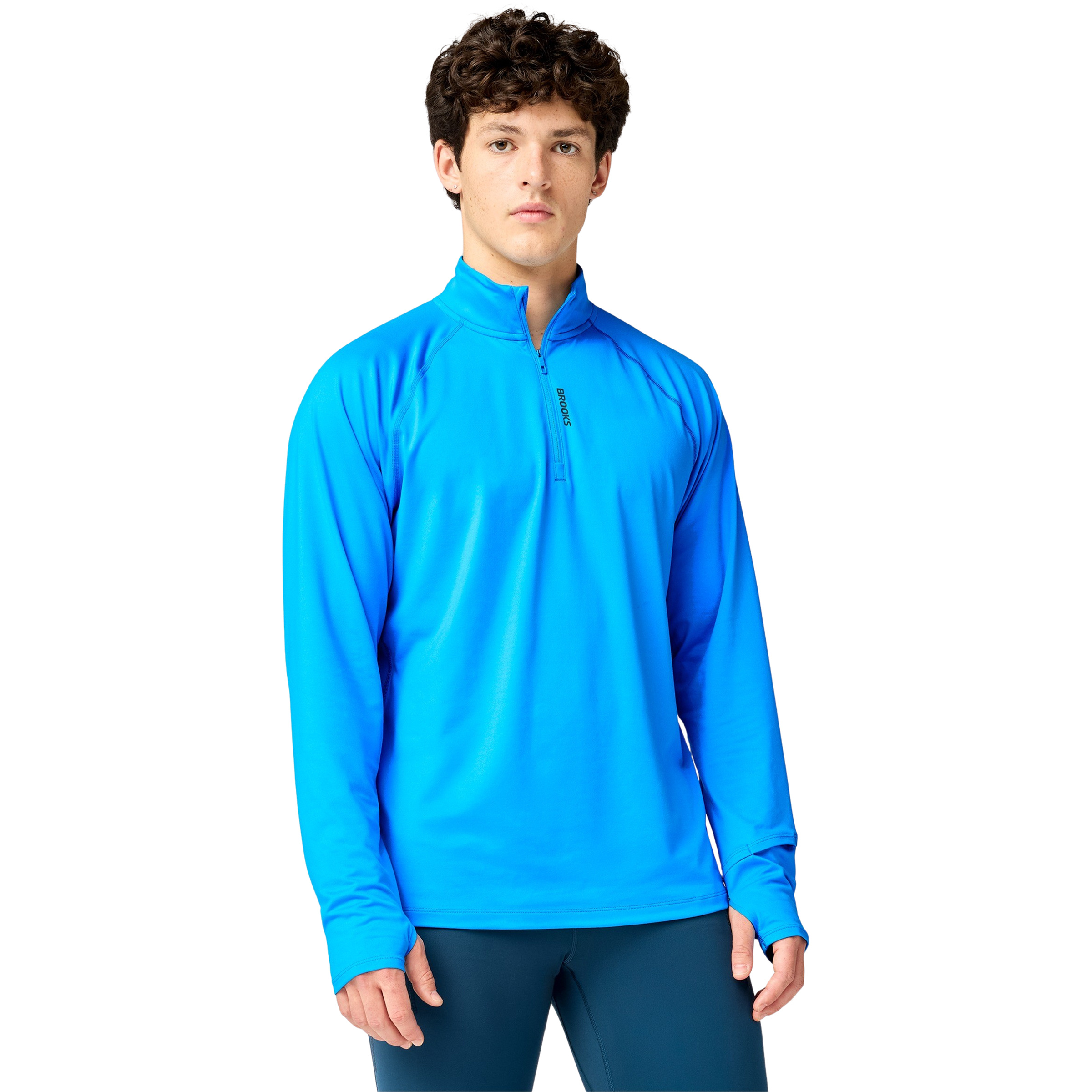 Brooks Dash 1/4 Zip 3.0 Herren Laufshirts blau Größe S Laufen Schnell trocknend