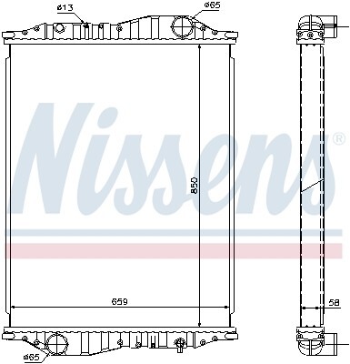NISSENS 69600A Kühler Wasserkühler Motorkühler