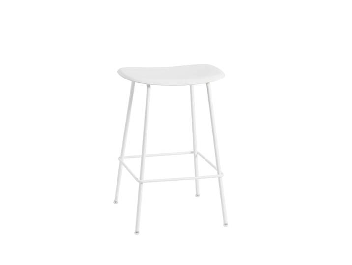 Muuto Tabouret de bar Fiber Tube 65 cm blanc