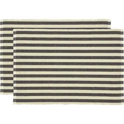 Statement Tischsets 33 x 48 cm gestreift grau 2 St.