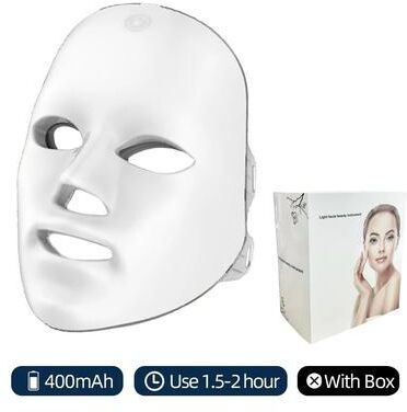Useful Little Things Multi Spectrum Seven Color Photon Facial Beauty Mask And Neck Care System with Box