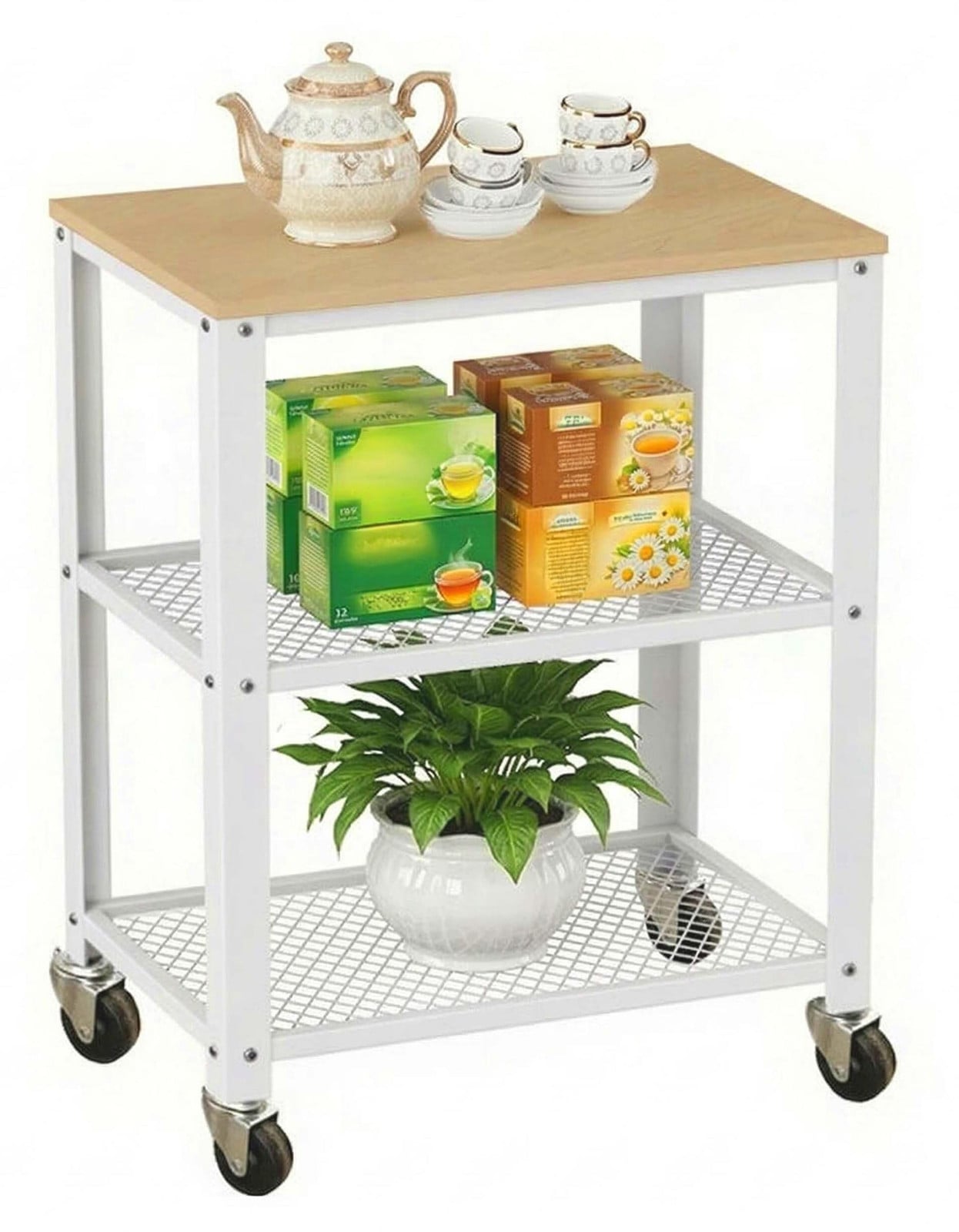 Multifunctionele Keuken Trolley met 3 Niveaus