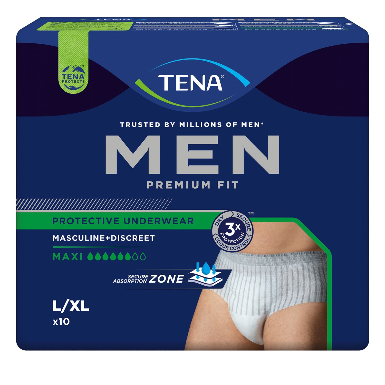 Tena MEN Premium Fit Inkontinenz Pants maxi L/Xl 4x10 St Windeln
