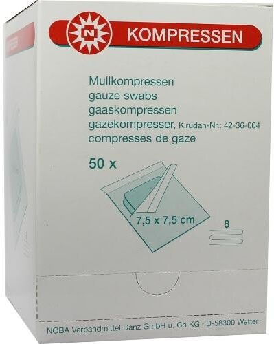 Mullkompressen 7,5x7,5cm 8-fach steril