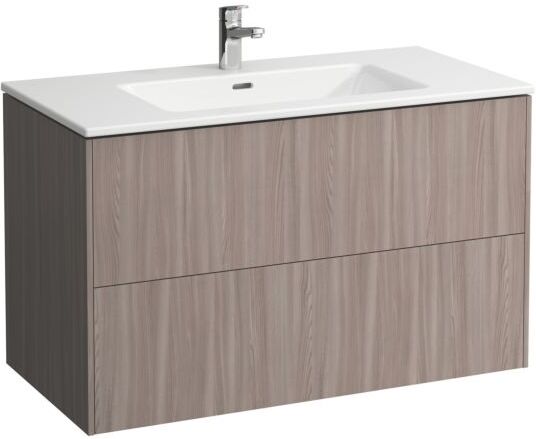 LAUFEN Pro S Base Waschtisch-Set H8649612621041, 2 Schubladen, Ulme hell, 100x50cm