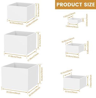 Inspired Living Acrylic Buffet Risers Set (3 Or 6 Pcs) Stackable Dessert Table Display Stand Clear Acrylic Display Risers white Small 6pcs