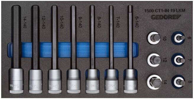 Jeu d'embouts de tournevis Gedore 1/2'' dans le module Check-Tool (2308932)