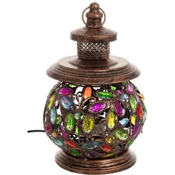 LAMPE aus Metall und Glas, 20x32cm