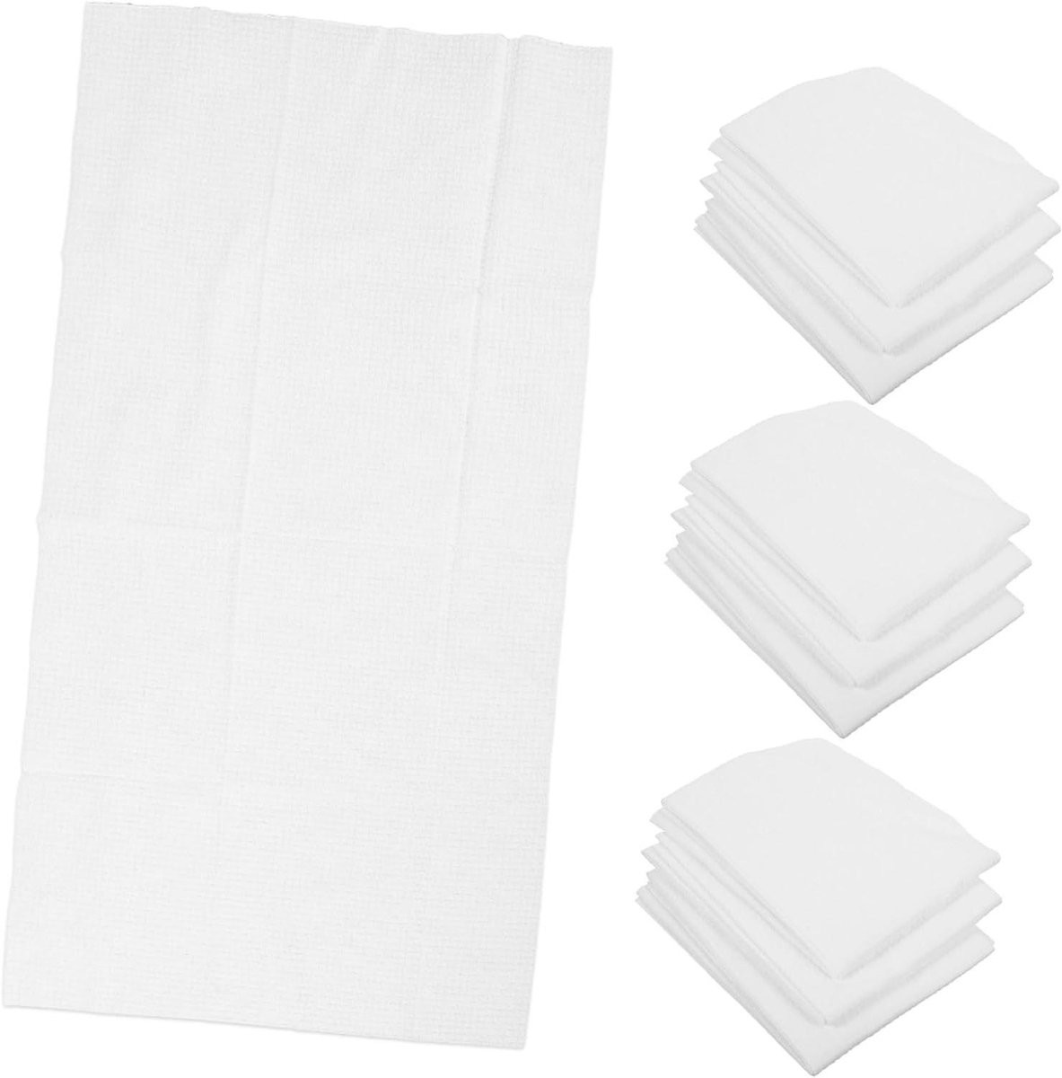 Wegwerp Reis Handdoeken Wit - 10 Stuks - 60 x 30 cm