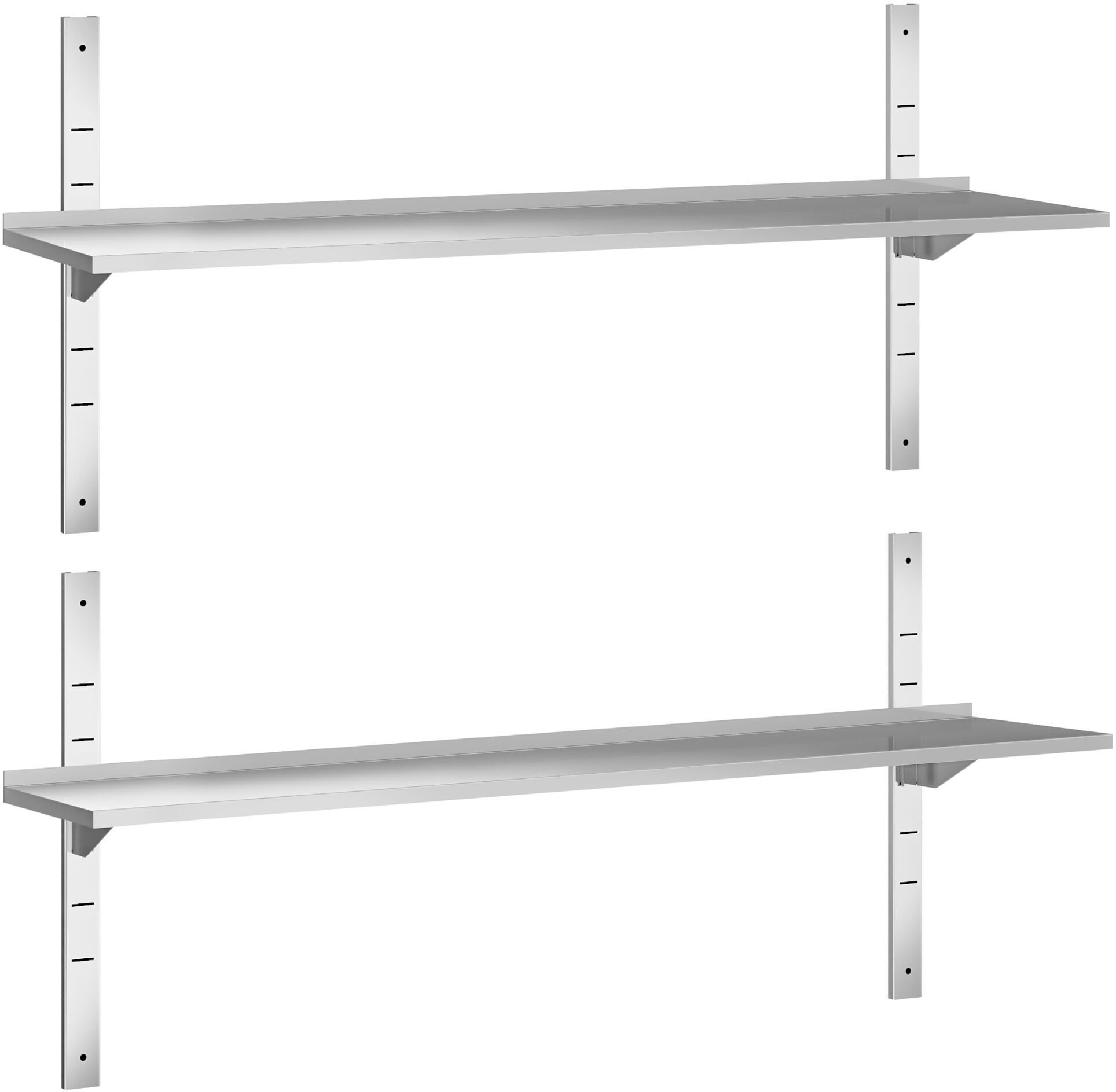 GGM Gastro Dubbele RVS wandplank PREMIUM - 1600x400mm