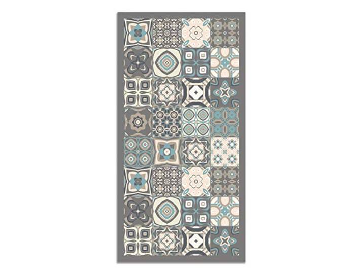 Panorama Tapis Vinyle - Modèle Carreaux Ciments Bleu 120x170 cm - Différentes Tailles - Deco Maison\, Cuisine\, Chambre et Exterieur
