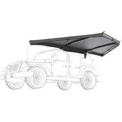 Vickywood Leaf 180° Heckmarkise Kompakte Auto-Markise 150 cm mit LED-Beleuchtung