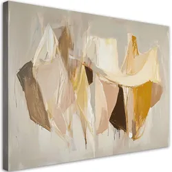 LEINWANDBILD Beige Vortex Abstract Modern 100x70cm