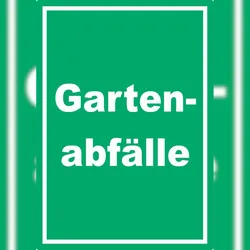 HB-Druck Gartenabfälle Mülltrennung Aufkleber mit Text A3 (297x420mm)