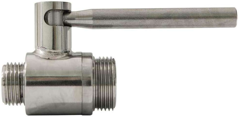 Polsinelli Valvola a sfera Inox 1/2" M x 3/4" M DN15