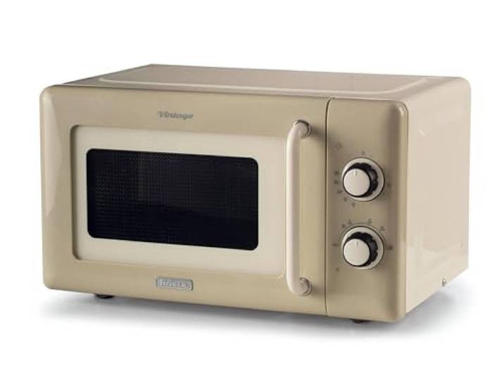 Ariete 3960 Mikrowelle Vintage, 800 W, Fassungsvermögen 20 l, 3 Funktionen, 6 Kochstufen, Timer, Beige