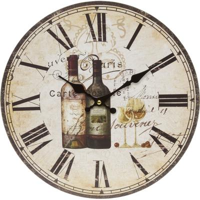 Wanduhr "Walram", weiß, B:33,8cm T:4cm, MYFLAIR MÖBEL & ACCESSOIRES, Wanduhren, Wanduhr, weiß, rund, römische Ziffern, dekorativ in Küche & Wohnzimmer