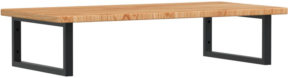 Borough Wharf Aleazay 100cm Solid Wood Bathroom Vanity Top Oak/Black 100cm W X 50cm D
