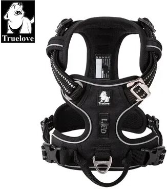 All Categories Goods Adjustable Pet Reflective Nylon Dog Harness No Pull Medium Large Naughty Dog Vest For Safety black s