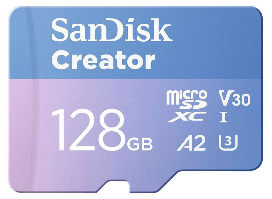 SanDisk Creator MicroSD-kaart, 128 GB