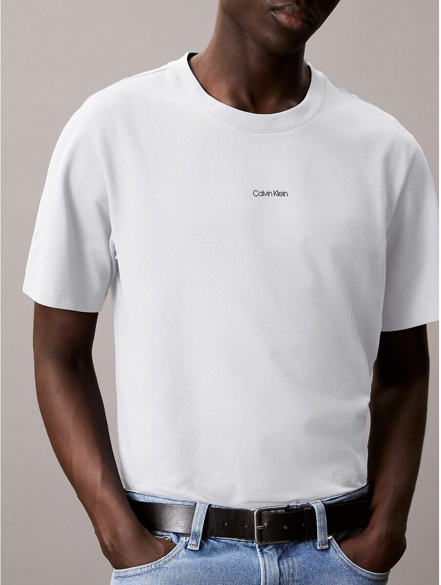 CALVIN KLEIN T-shirt manches courtes piqué nano