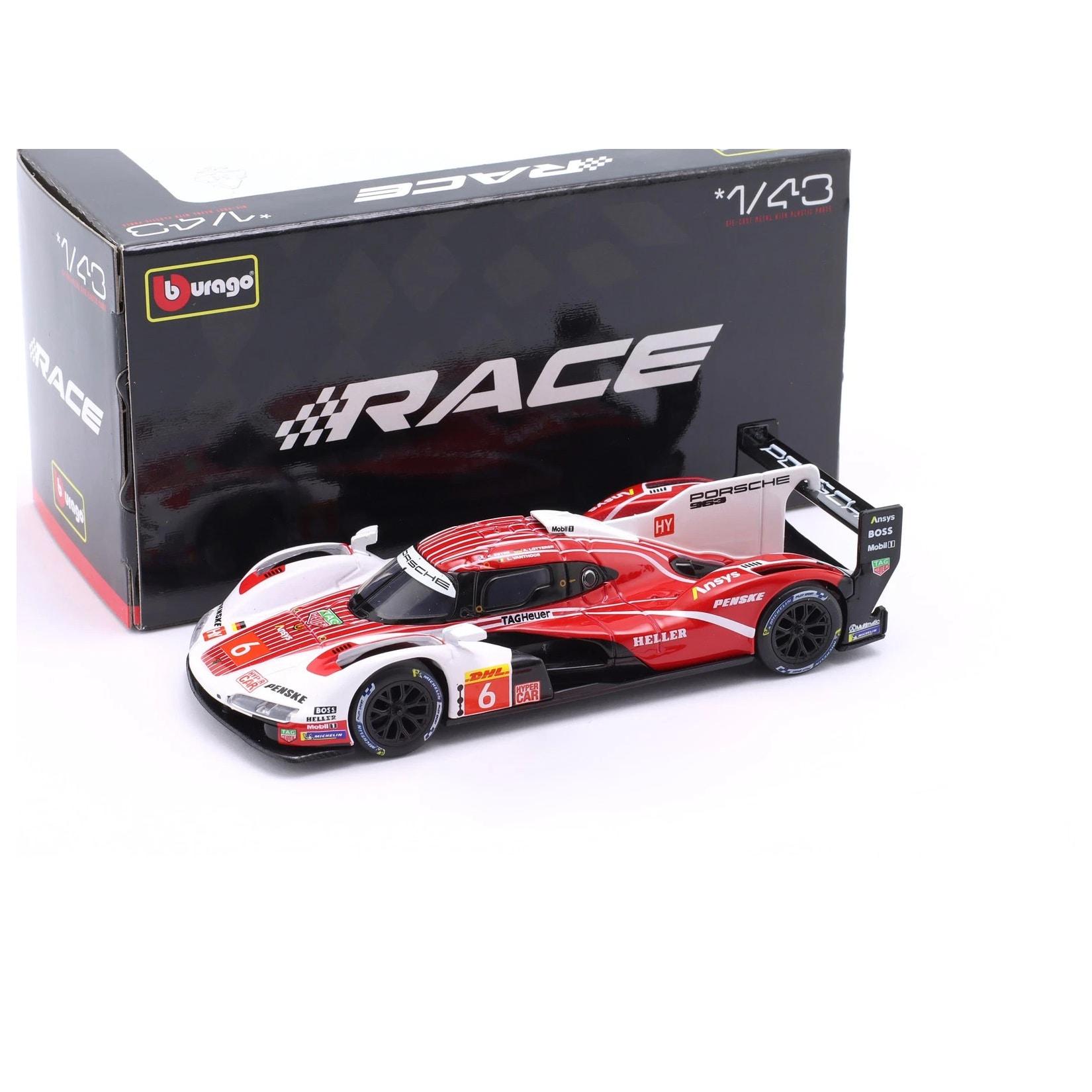 Bburago 18-60057 - Modellauto - Porsche 963 PENSKE #6, '24 (Maßstab 1:43) Sammler Motorsport Rennauto