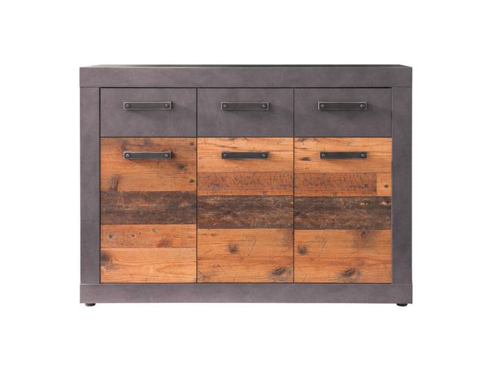 ebuy24 Kommode Grau, 117x86x37 cm, Kleinmöbel, Kommoden, Kommoden