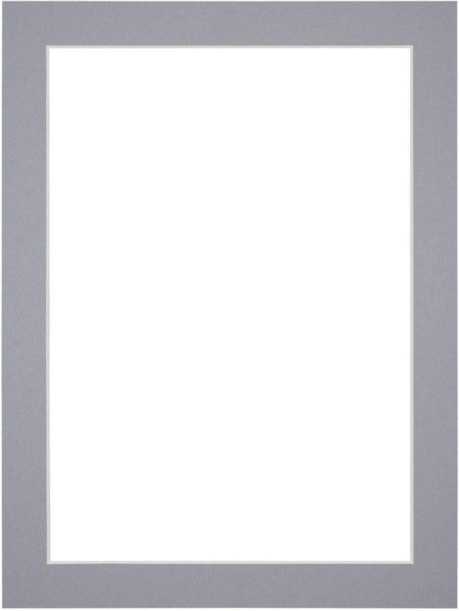 Passe-partout Grijs Karton 18x24 cm met 3 cm rand