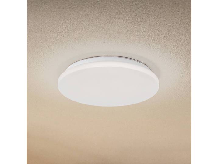 Lindby LED-Außendeckenleuchte Kirkola, 3000 K, Ø 34 cm, weiß Kirkola, weiß / opal, Kunststoff, LED Deckenleuchten