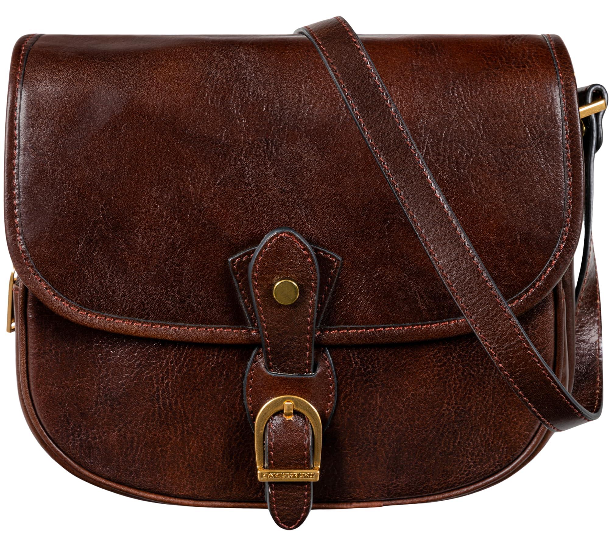 Time Resistance Leder-Umhängetasche für Damen - Handtasche - Umhängetasche - Gel