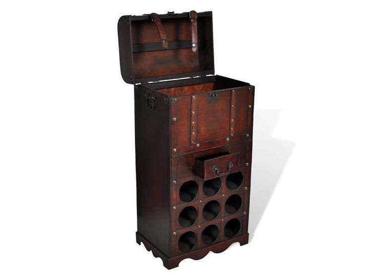 Casier à bouteilles 40x27x79 cm - Tiroirs - Pour 9 bouteilles 811341