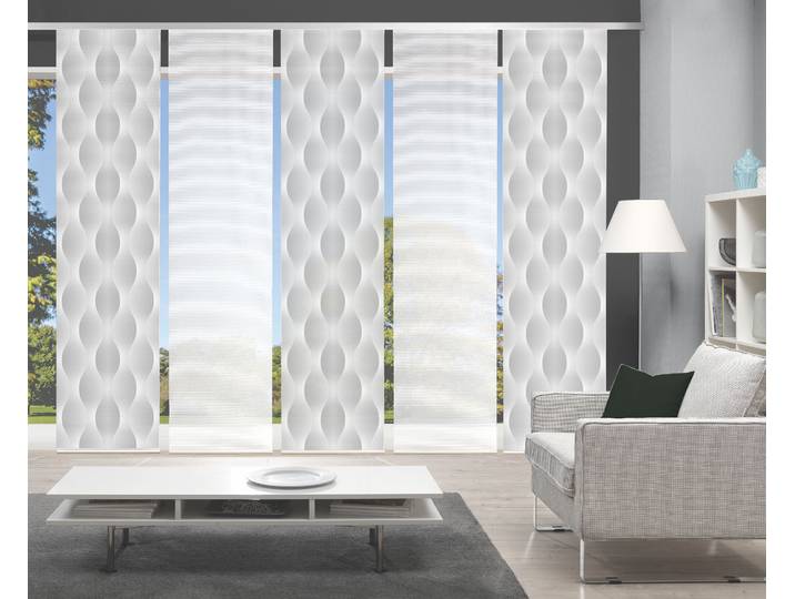 Schiebegardine VISION S VOLARE , grau, B:60cm H:260cm, Polyester, Gardinen, Schiebegardine, DIGITALDRUCK