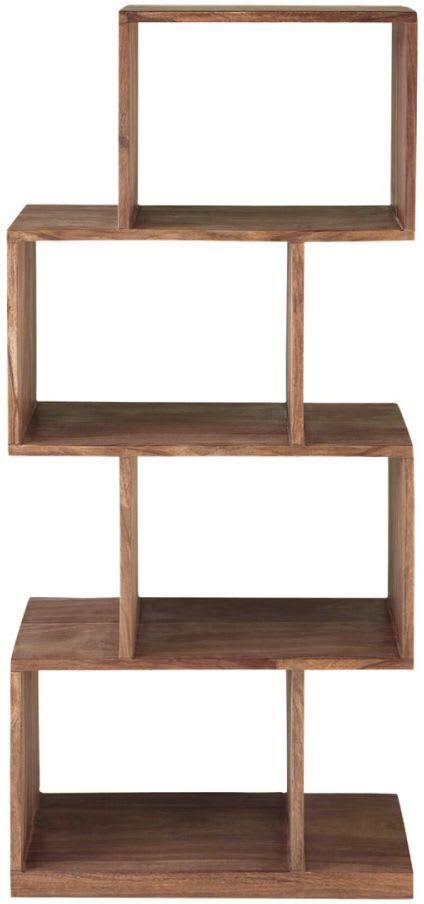 Maisons du Monde Étagère déstructurée 4 cases en sheesham massif L55 Marron 55x120x30cm