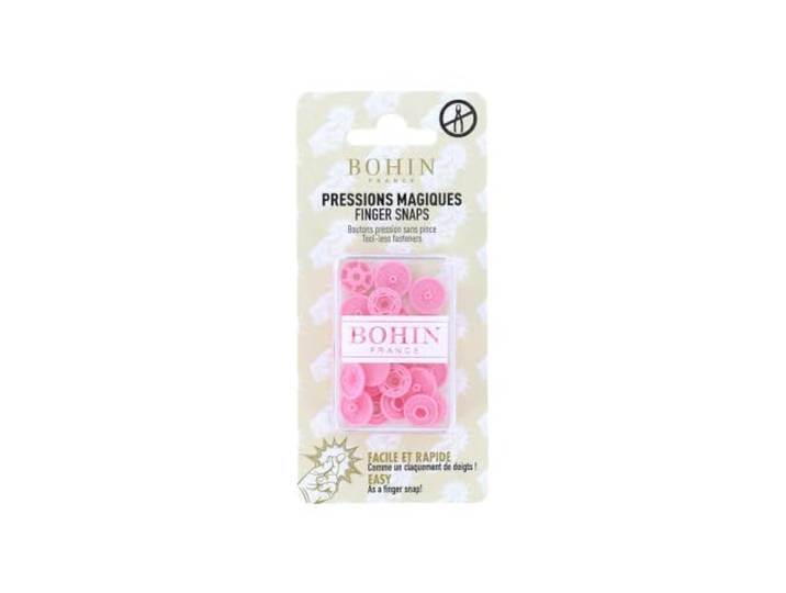 Bohin - Bohin Plastic Roze (13mm) Snap Bevestigingsmiddel - 8 Stukken