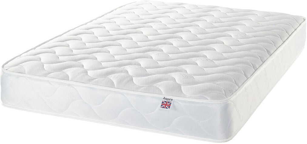 White Noise 3 Layer Memory Foam Comfort Hybrid Bonnell Sprung Mattress Double (4'6)