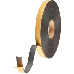 Magnetband mit Gegenstück, selbstklebend 25,4 mm | A - Standardkleber, Ferrit, schwarz