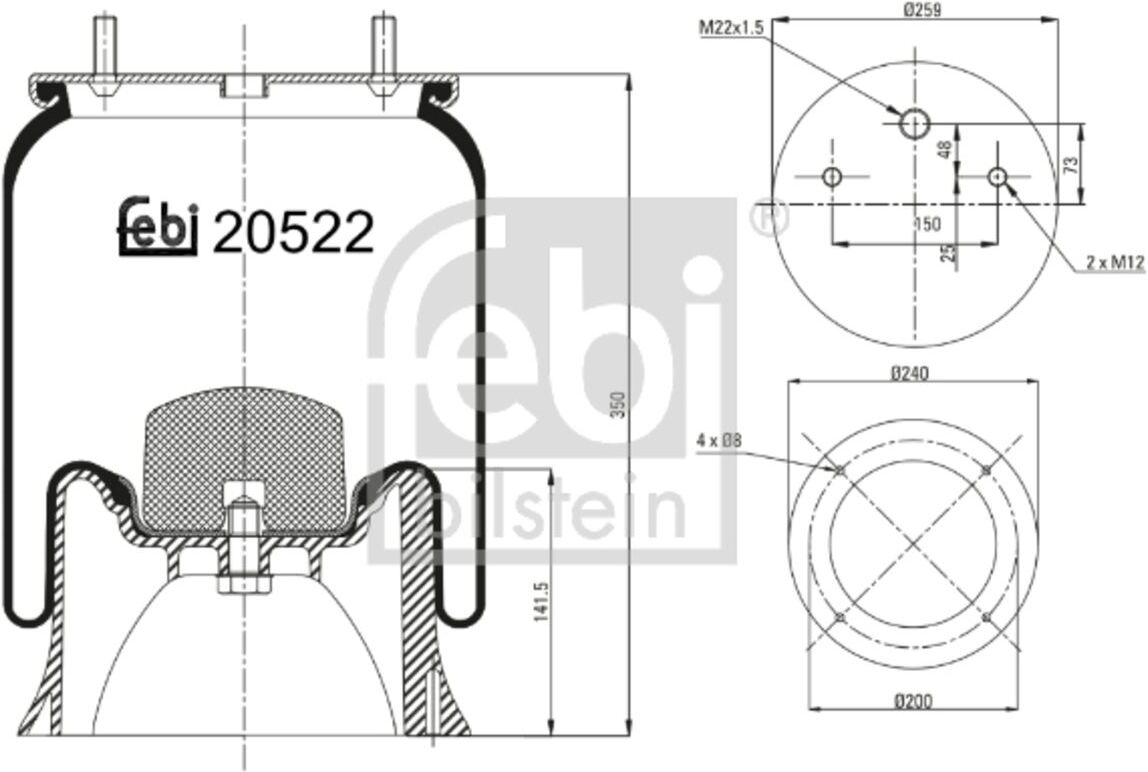 Federbalg, Luftfederung FEBI BILSTEIN 20522