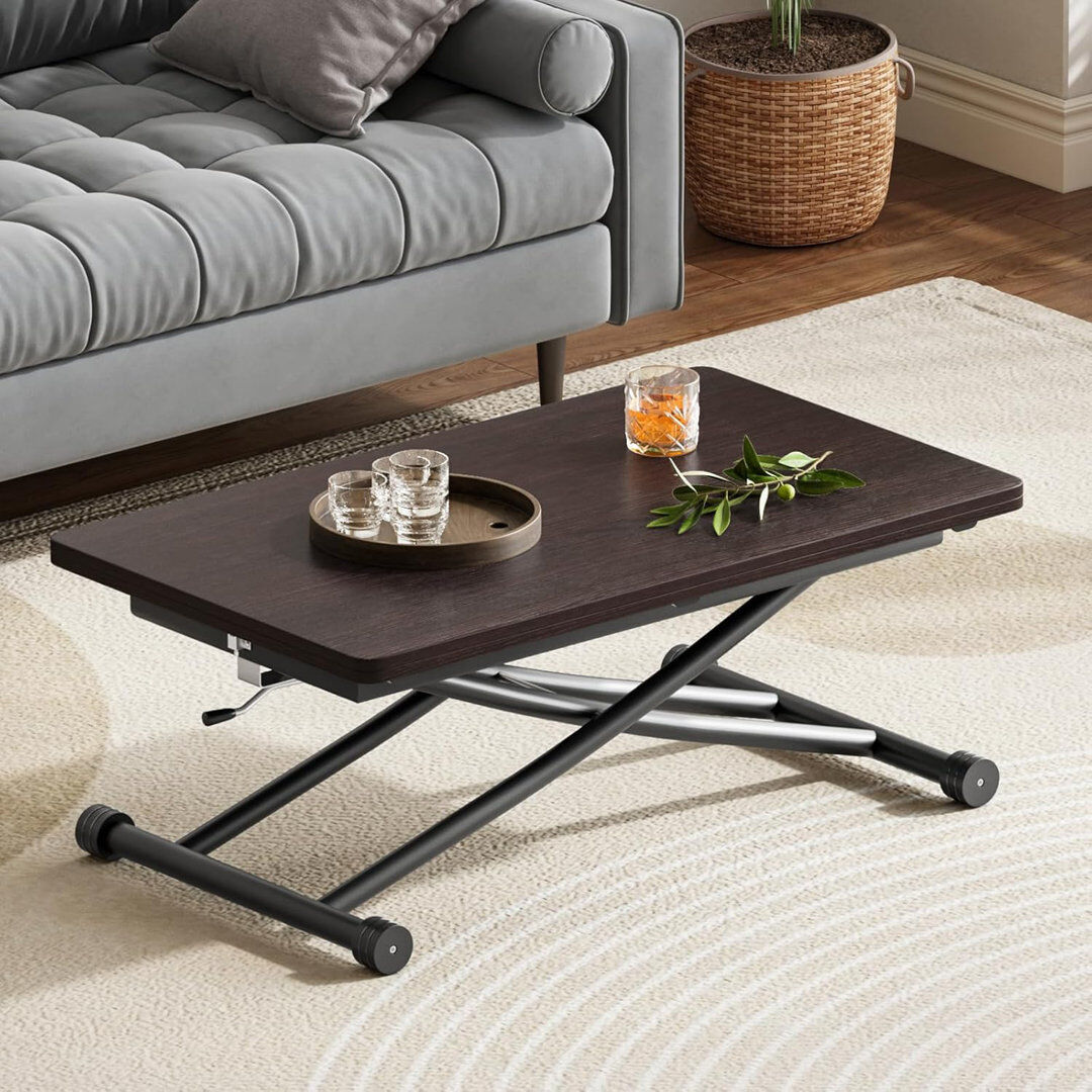 Metro Alasca 304.8 cm Extendable Square and Rectangular Dining Table with Steel Base Black/Black