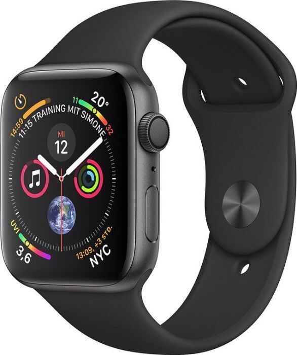 Apple Watch Series 4 (2018)   44 mm   Aluminium   GPS   grey   black Sport Band - Refurbished
