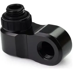 Alphacool Apex Grip offset 27mm 2x 90° OT/IT G1/4 rotatable black, Wasserkühlung Anschluss, Schwarz