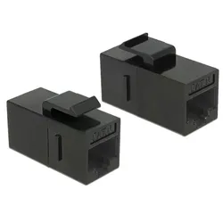 DELOCK Keystone Modul RJ45 -> RJ45 Cat6 UTP Bu/Bu schwarz