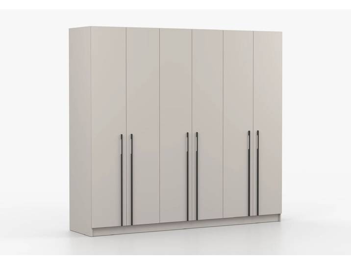 Drehtürenschrank ROSA II 6D 230 cm Kaschmir Kaschmir Schwarz