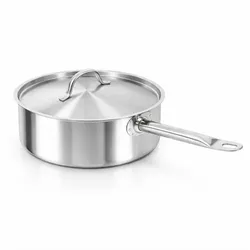 Equipementpro Professioneller Edelstahl-Topf Ø 180 mm – Fassungsvermögen 1,6 Liter – Equipmentpro